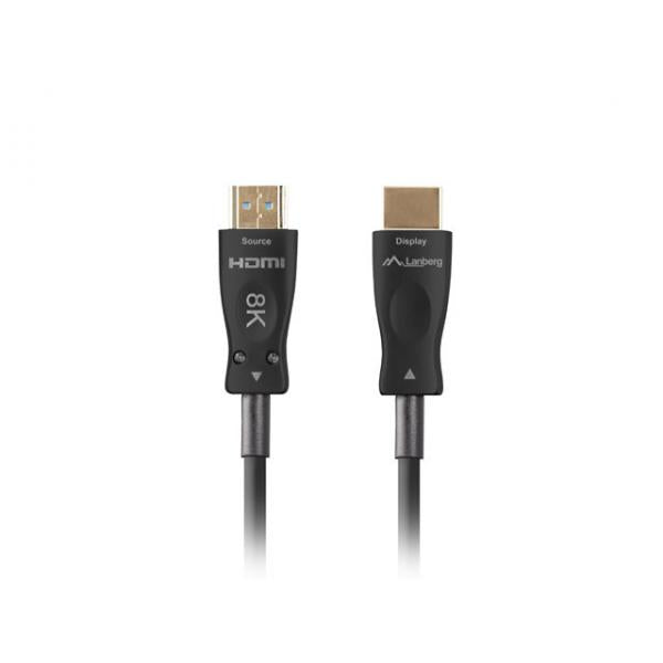 Cable Hdmi Aoc Lanberg V2.1 M/M Optico Activo 8K60Hz 40M Neg