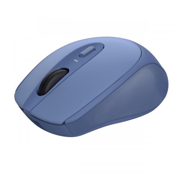 Mouse Trust Wireless Zaya Azul 25039 - Recargable Usb-c - 4 Botones - 800/1200/1600dpi - Receptor Us