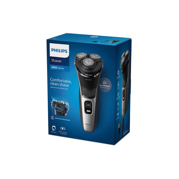 Afeitadora eléctrica Philips Shaver 3000 Series S3143/00 Negro/Plata