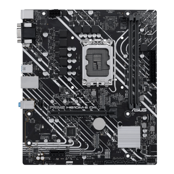 Pb Asus Prime H610m-e D4-csm Intel Skt1700 Micro Atx Displayport Hdmi Vga Usb 3,2 Gen 2xusb 2,0