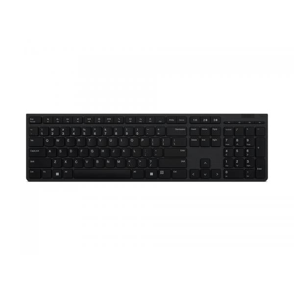 TECLADO LENOVO WIRELESS + BLUETOOTH RECARGABLE (Cambie sin problemas hasta 3 dispositivos a través d