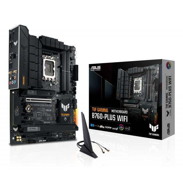 Pb Atx Asus Tuf Gaming B760-plus Wifi Lga1700 4xddr5 3xm.2 Usb-c Pcie 5.0 Lan 2.5g Wifi-6 Bt Dp Hdmi