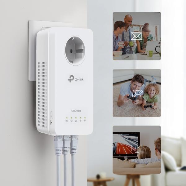 TP-Link PowerLine AV1300 1300 Mbit/s Ethernet Wifi Blanco
