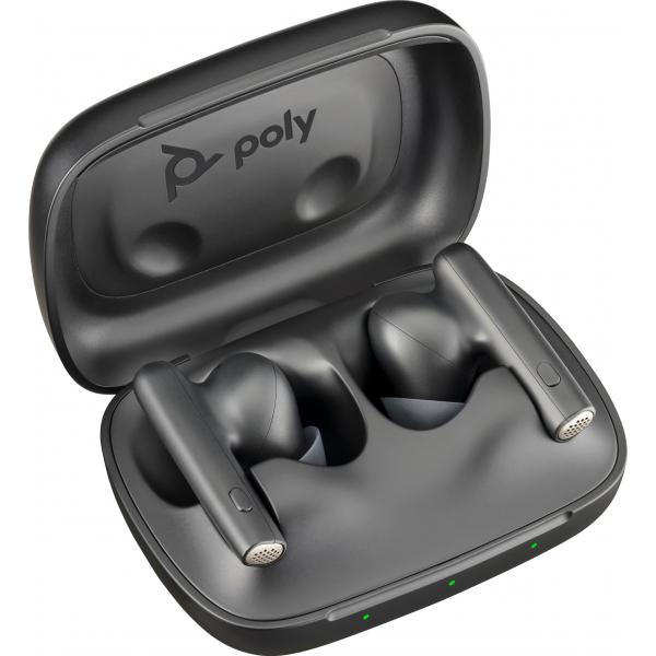 Auriculares Poly Voyager Free 60 UC Earbuds +BT700 USB-C Cancelación de Ruido TWS Negro