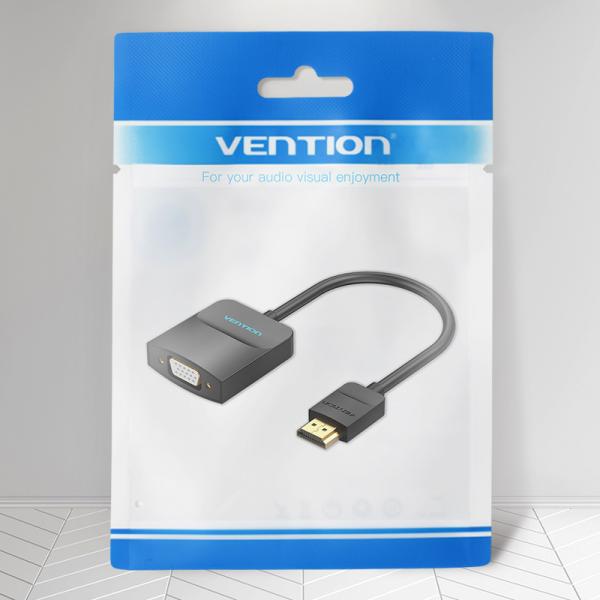 Conversor Vention 42154/ Hdmi Macho Vga Hembra/ 15Cm/ Negro