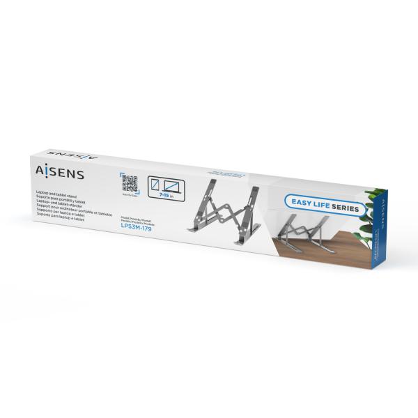 Soporte para Portátil AISENS LPS3M-179 - 10" a 15"  Ajustable  Plegable