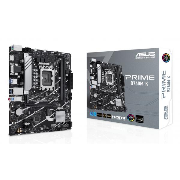 Pb Microatx Asus Prime B760m-k Lga1700 2xddr5 2xm.2 Pcie 4.0 Lan 2.5g Hdmi Vga