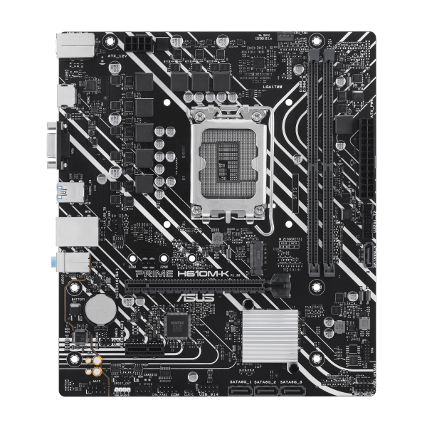 Pb Asus Prime H610m-k Skt Lga 1700 M-atx Ddr5-5600mhz Hdmi Dvi Vga 1xpcie 4.0 1xpcie 3.0 M.2 Glan Us Main Image