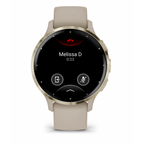 Garmin Venu 3s - Smartwatch Premium Con Gps - Amoled - Funciónes Avanzadas De Salud Y Forma Física - Más De 30 Aplicaciónes Deportivas - 10 Días De Autónomía - Beige Gold