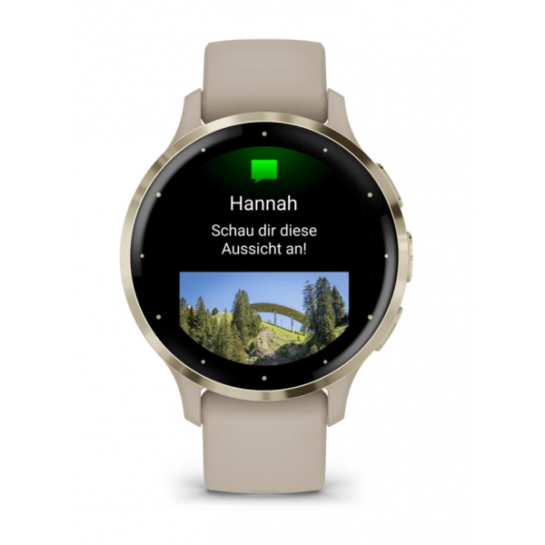 Garmin Venu 3s - Smartwatch Premium Con Gps - Amoled - Funciónes Avanzadas De Salud Y Forma Física - Más De 30 Aplicaciónes Deportivas - 10 Días De Autónomía - Beige Gold