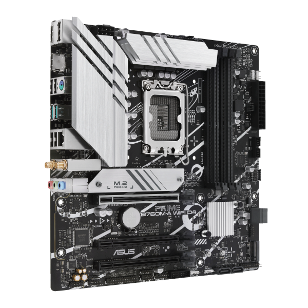 Pb Microatx Asus Prime B760m-a Wifi D4 Lga1700 4xddr4 2xm.2 Pcie 4.0 Lan 2.5g Wifi-6 Bt Dp Hdmi
