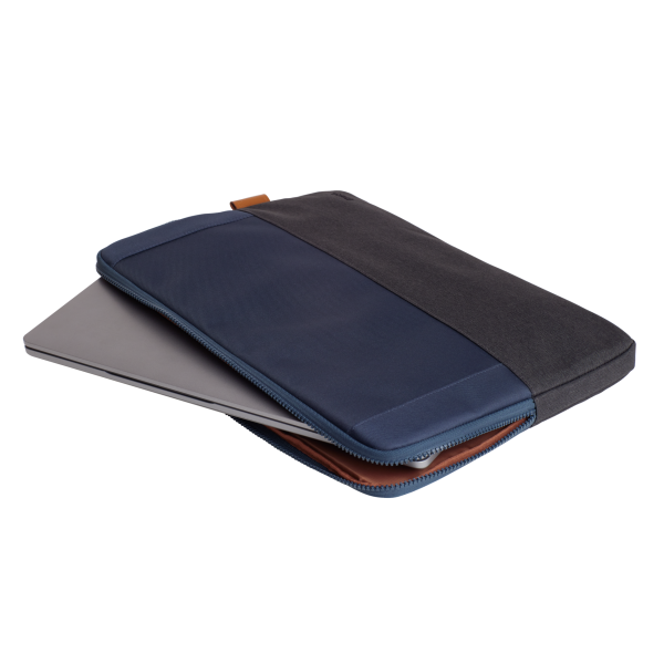 Funda De Portatil 16" Trust Lisboa 24982 Soft Sleeve Color Negro/azul Tablets/portatiles Hasta 16"