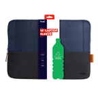 Funda De Portatil 16" Trust Lisboa 24982 Soft Sleeve Color Negro/azul Tablets/portatiles Hasta 16"