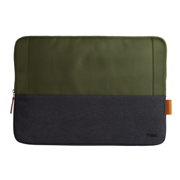 Funda De Portatil 16" Trust Lisboa 25247 Soft Sleeve Color Negro/verde Tablets/portatiles Hasta 16"*