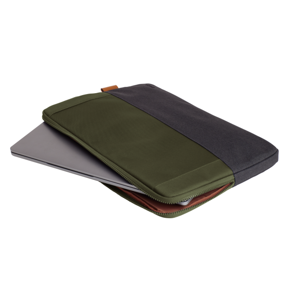 Funda De Portatil 16" Trust Lisboa 25247 Soft Sleeve Color Negro/verde Tablets/portatiles Hasta 16"*