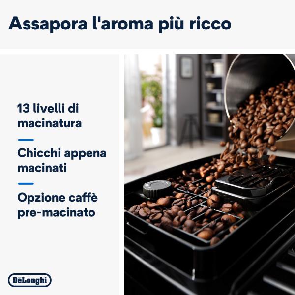 De'Longhi Magnifica Start ECAM220.60.B - Cafetera Superautomática con 4 recetas y jarra LatteCrema Hot