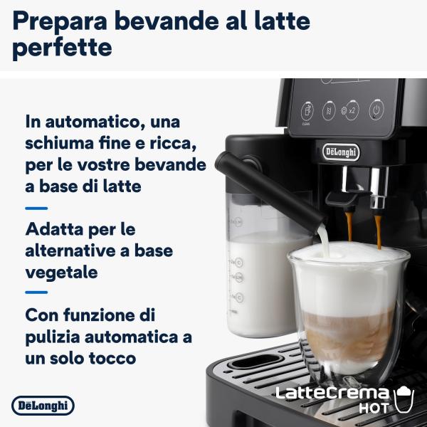 De'Longhi Magnifica Start ECAM220.60.B - Cafetera Superautomática con 4 recetas y jarra LatteCrema Hot