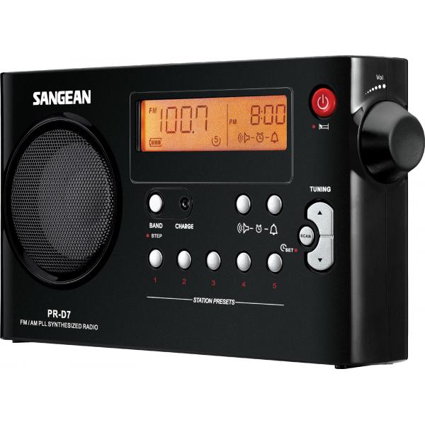 Sangean Pr-d7 Negro / Radio Despertador Portátil