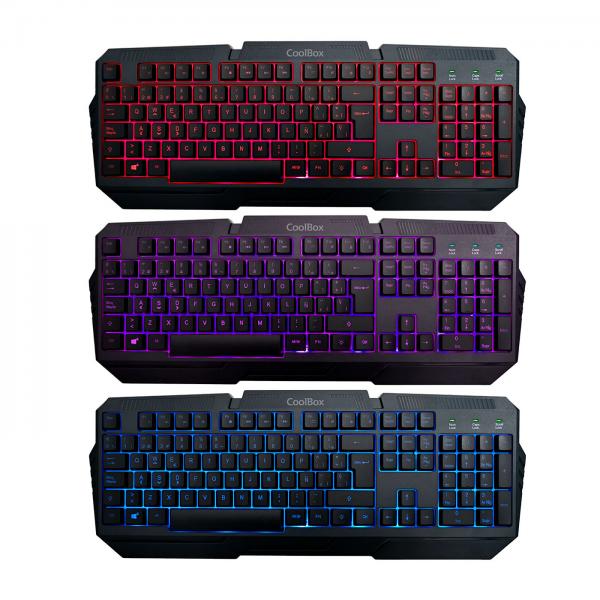 Teclado Mouse Headset Y Alfombrilla Coolbox Xwing 2 Negro Teclado Usb Membrana Mouse Usb 7200dpi Rgb