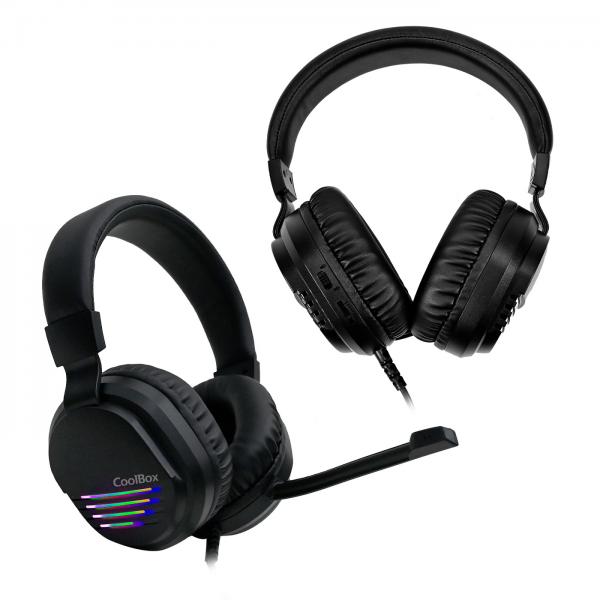 Teclado Mouse Headset Y Alfombrilla Coolbox Xwing 2 Negro Teclado Usb Membrana Mouse Usb 7200dpi Rgb
