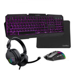 Teclado Mouse Headset Y Alfombrilla Coolbox Xwing 2 Negro Teclado Usb Membrana Mouse Usb 7200dpi Rgb