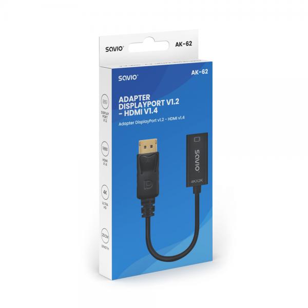 Adaptador Dp V1.2- Hdmi V1.4 Savio Ak-62