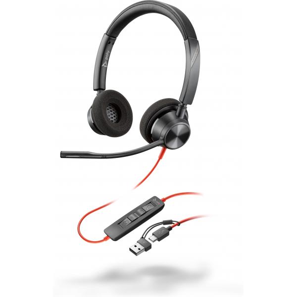 POLY Blackwire 3320 USB-C Con adaptador USB-A - Auriculares PC
