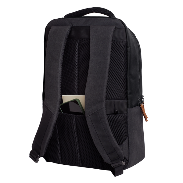 MOCHILA TRUST LISBOA COLOR NEGRO PARA PORTATILES HASTA 16" 3 COMPARTIMIENTOS 23L