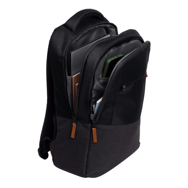 MOCHILA TRUST LISBOA COLOR NEGRO PARA PORTATILES HASTA 16" 3 COMPARTIMIENTOS 23L