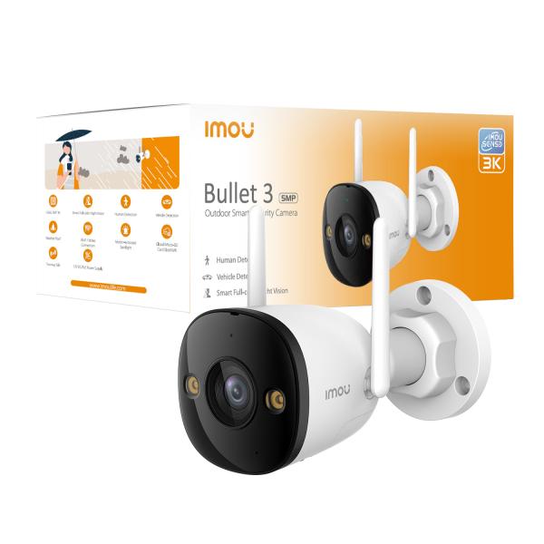 IMOU Bullet 3 5MP 3K WiFi Visión nocturna Blanco