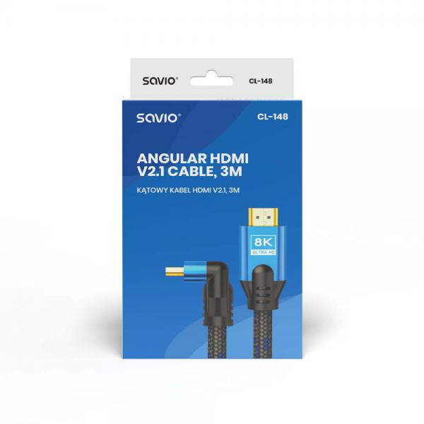Cable Hdmi 2.1 (m) Angular 8k Savio Cl-148 3m