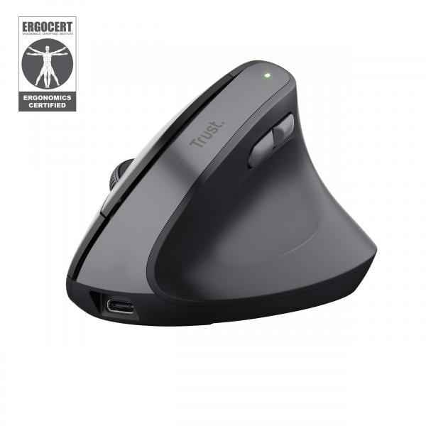 Mouse Trust Wireless Ergo Bayo Ii 25145 Rf 2.4 Ghz Dpi Ajustable 800-2400ppp 6 Botones Carga Usb-c