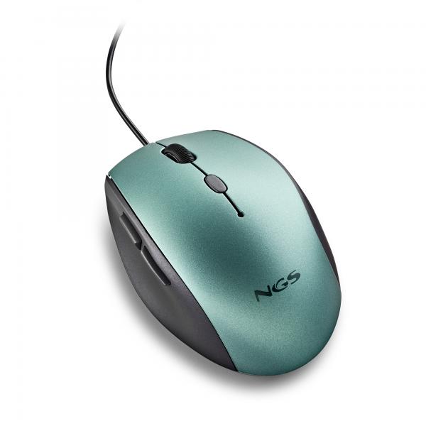 Mouse Ngs Ergo Moth Ice Con Cable Y Botones Silenciosos. Adaptador Usb A Tipo C Main Image