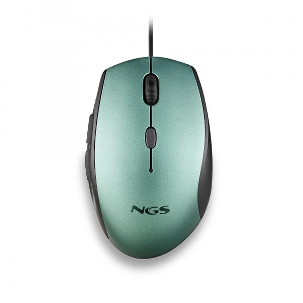 Mouse Ngs Ergo Moth Ice Con Cable Y Botones Silenciosos. Adaptador Usb A Tipo C Hover Image