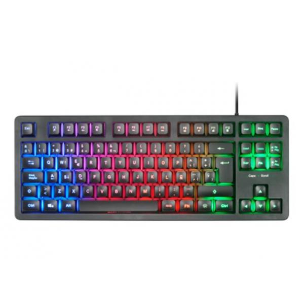 Teclado H-mech Gaming Mars Gaming Mk023 Color Negro Tamao Compacto Tkl Iluminacion Rgb