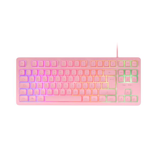 Teclado H-mech Gaming Mars Gaming Mk023 Color Rosa Tamao Compacto Tkl Iluminacion Rgb Hover Image