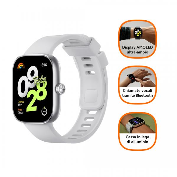Xiaomi Redmi Watch 4 Plata - Reloj inteligente con GPS Main Image