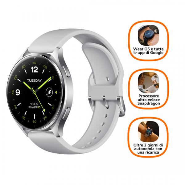 XIAOMI WATCH 2 SILVER CASE WITH GRAY TPU STRAP BHR8034GL