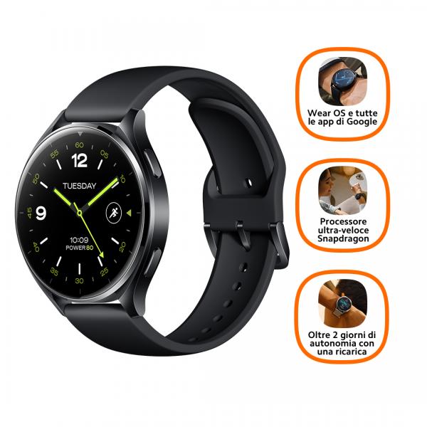 Xiaomi Watch 2 Negro - Reloj inteligente con NFC y GPS