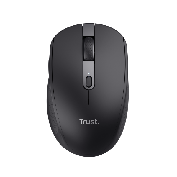 Mouse Trust Wireless Y Bluetooth Ozaa 24819 Negro Recargable- Sensor Optico - 6 Botones - 800/1600/3