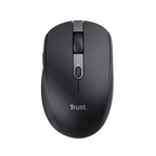 Mouse Trust Wireless Y Bluetooth Ozaa 24819 Negro Recargable- Sensor Optico - 6 Botones - 800/1600/3