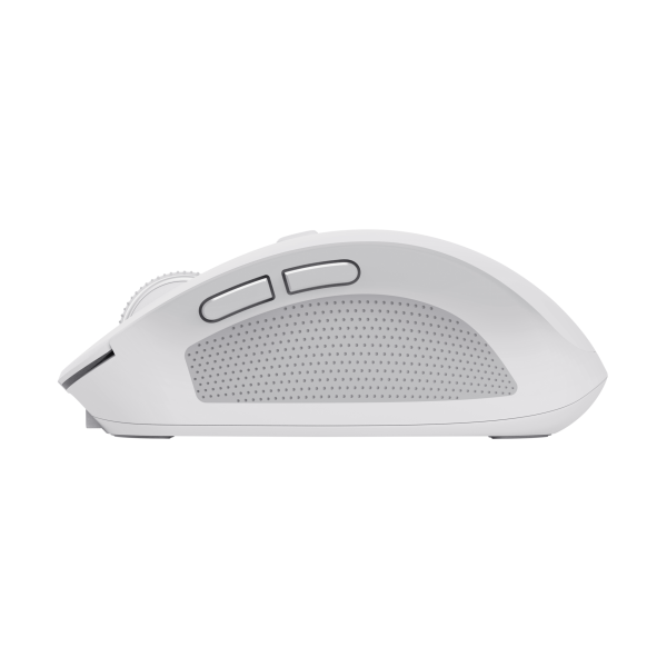 Mouse Trust Wireless Y Bluetooth Ozaa 24933 Blanco Recargable- Sensor Optico - 6 Botones - 800/1600/