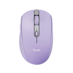 Mouse Trust Wireless Y Bluetooth Ozaa 25384 Morado Recargable- Sensor Optico - 6 Botones - 800/1600/