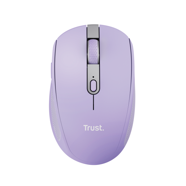 Mouse Trust Wireless Y Bluetooth Ozaa 25384 Morado Recargable- Sensor Optico - 6 Botones - 800/1600/