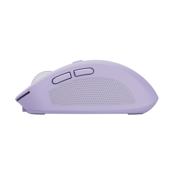 Mouse Trust Wireless Y Bluetooth Ozaa 25384 Morado Recargable- Sensor Optico - 6 Botones - 800/1600/