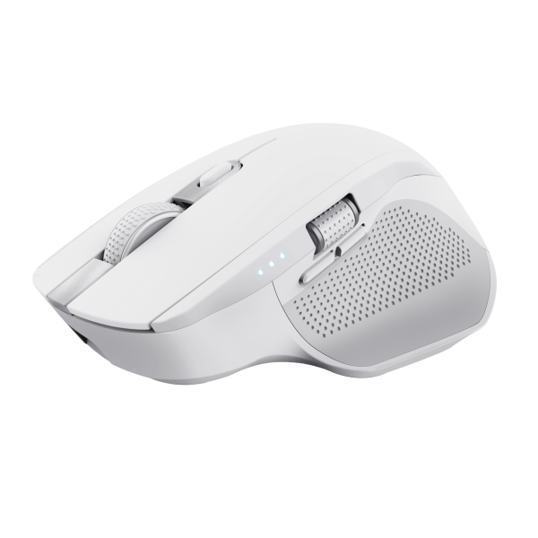Mouse Trust Wireless Y Bluetooth Ozaa+ 24935 Blanco Multidespositivo Recargable- Sensor Optico - 6 B