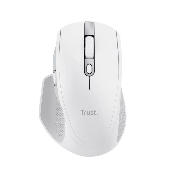 Mouse Trust Wireless Y Bluetooth Ozaa+ 24935 Blanco Multidespositivo Recargable- Sensor Optico - 6 B