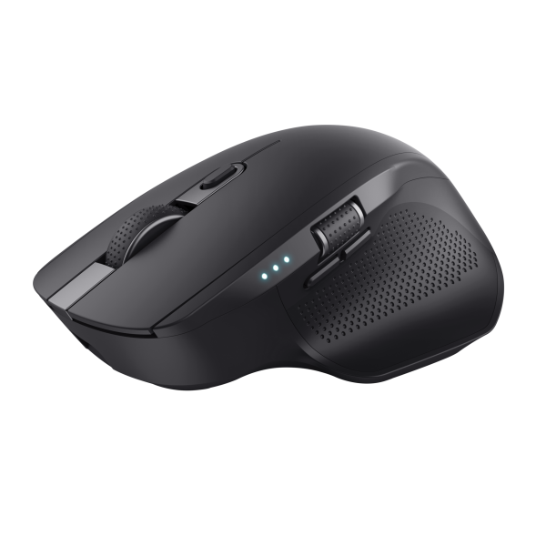 Mouse Trust Wireless Y Bluetooth Ozaa+ 24820 Negro Multidespositivo Recargable- Sensor Optico - 6 Bo
