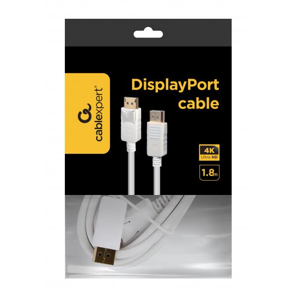 Cable Displayport Gembird 4K De 1,8 M, Blanco