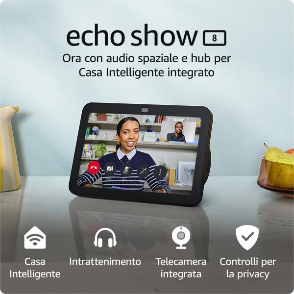 Amazon Echo Show 8 Altavoz Inteligente con Alexa 3 Generación Gris Antracita Main Image